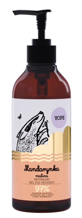 YOPE Mandarin and Raspberry prírodný sprchový gél