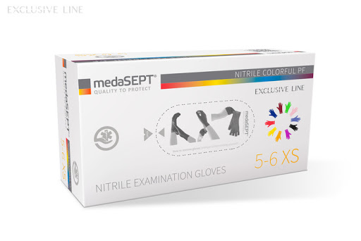 Rukavice medaSEPT® nitrile colorful PF
