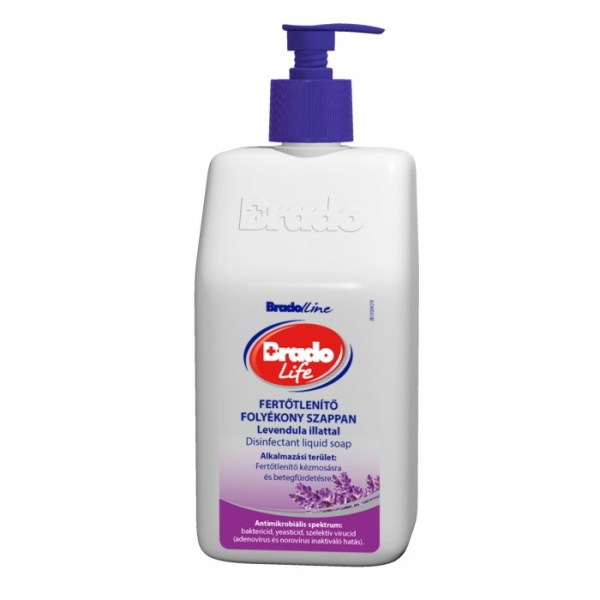 BradoLife biocídne antibakteriálne tekuté mydlo s pumpičkou levanduľa