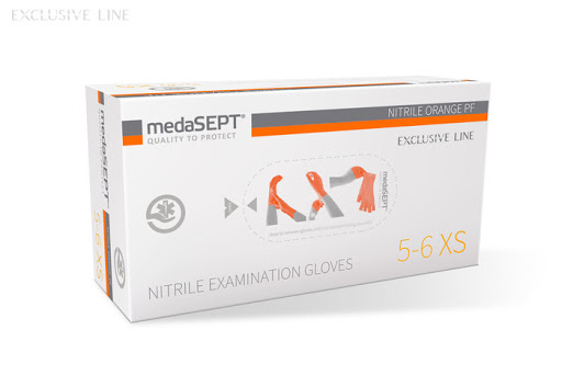 Rukavice medaSEPT® nitrile orange PF
