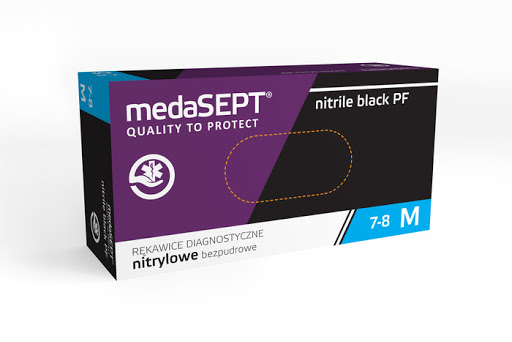 Rukavice medaSEPT® nitrile black PF