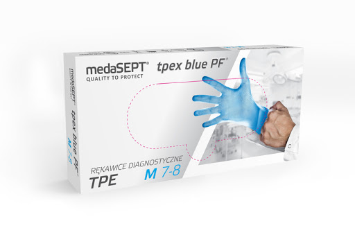 Rukavice medaSEPT® tpex blue PF